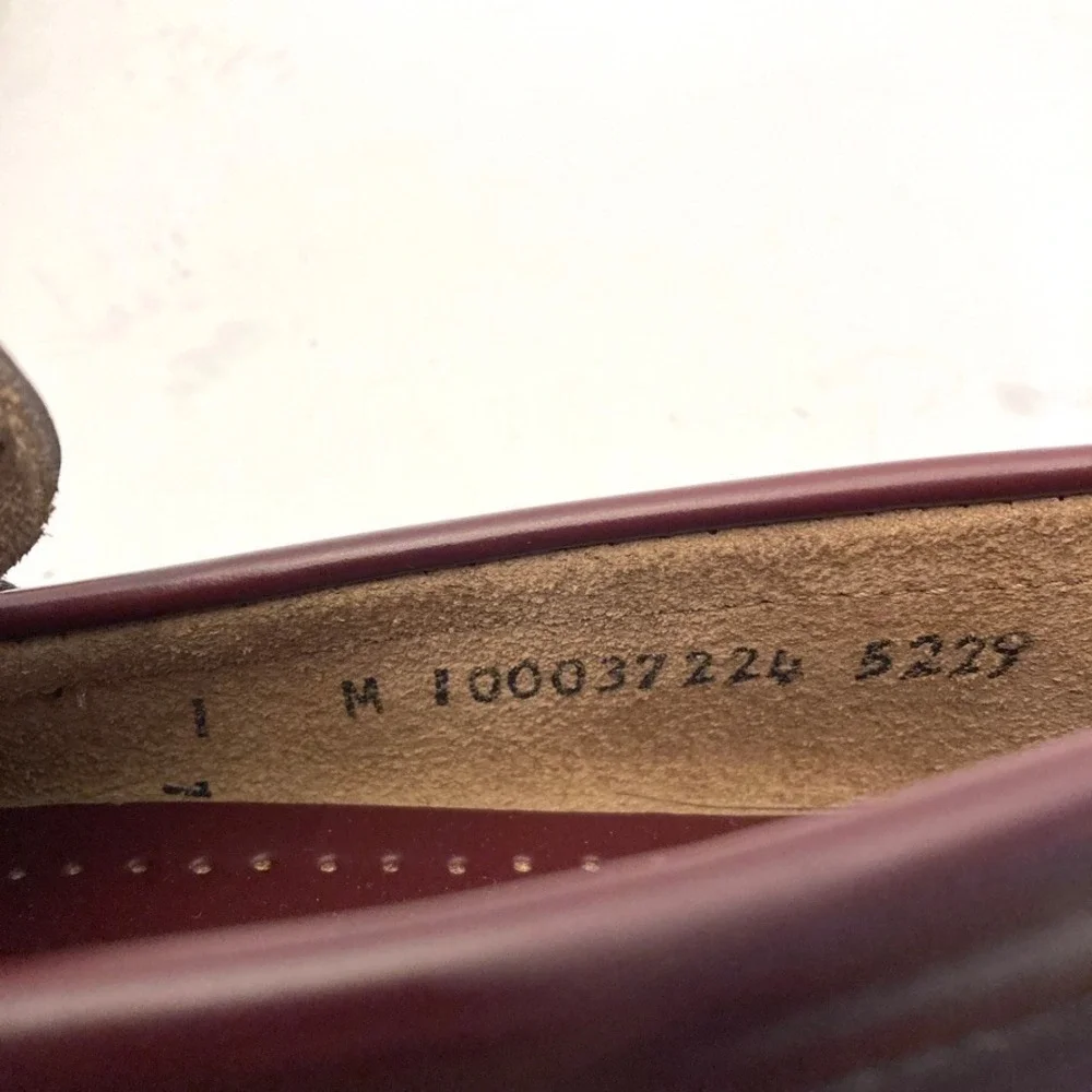 Brooks Brothers Unisex Youth Sz 1 Cordovan Burgundy Leather Penny Loafers